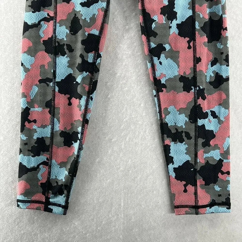 Pro Player Leggings Womens Sz M Wicking Camo Compression Athletic Pink Gray - Picture 7 of 10
